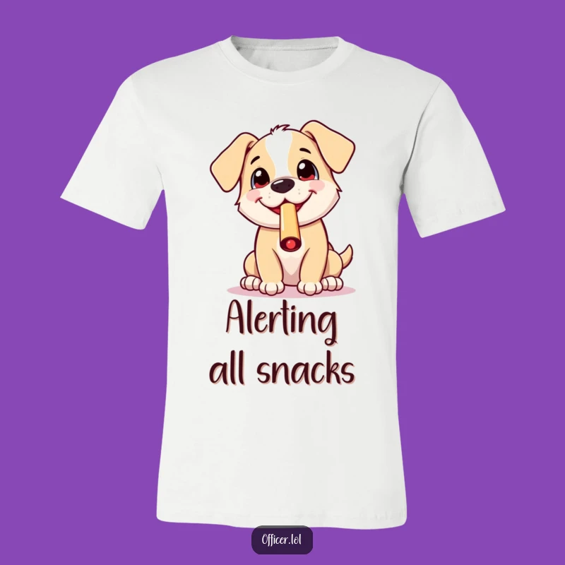 Funny Puppy Whistle T-Shirt: Excited Grin, Hilarious Design, Awesome Gift