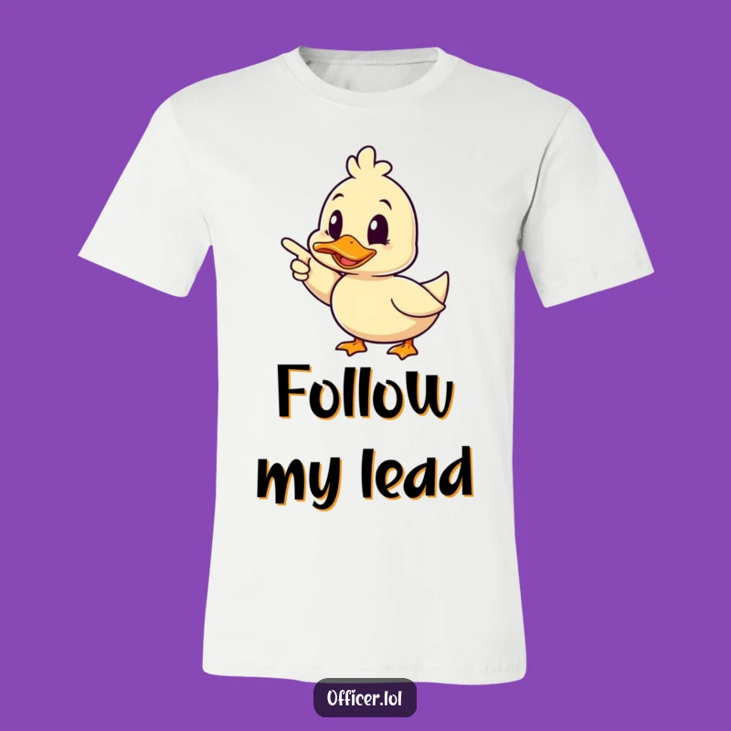 Funny Duck Pointing T-Shirt: Happy & Confident - Hilarious Casual Wear Gift