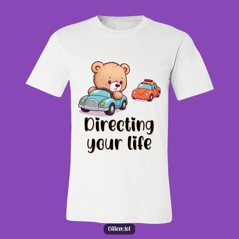 Funny Bear Cub Car Director T-Shirt: Cute Leadership Humor Tee, Great Funny Gift