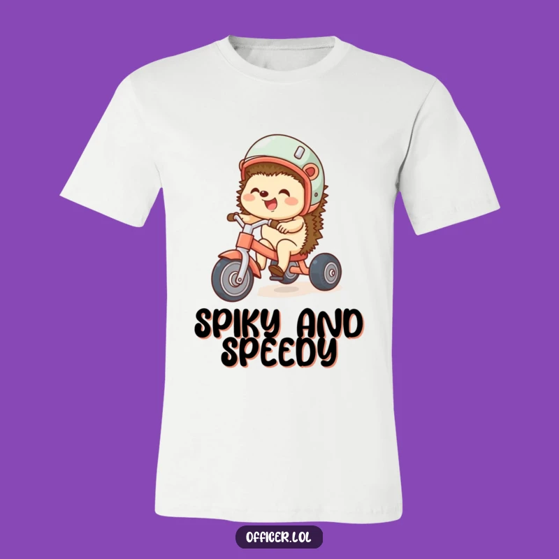 Funny Hedgehog Adventure Tee: Hilarious Shirt for Riders of All Ages