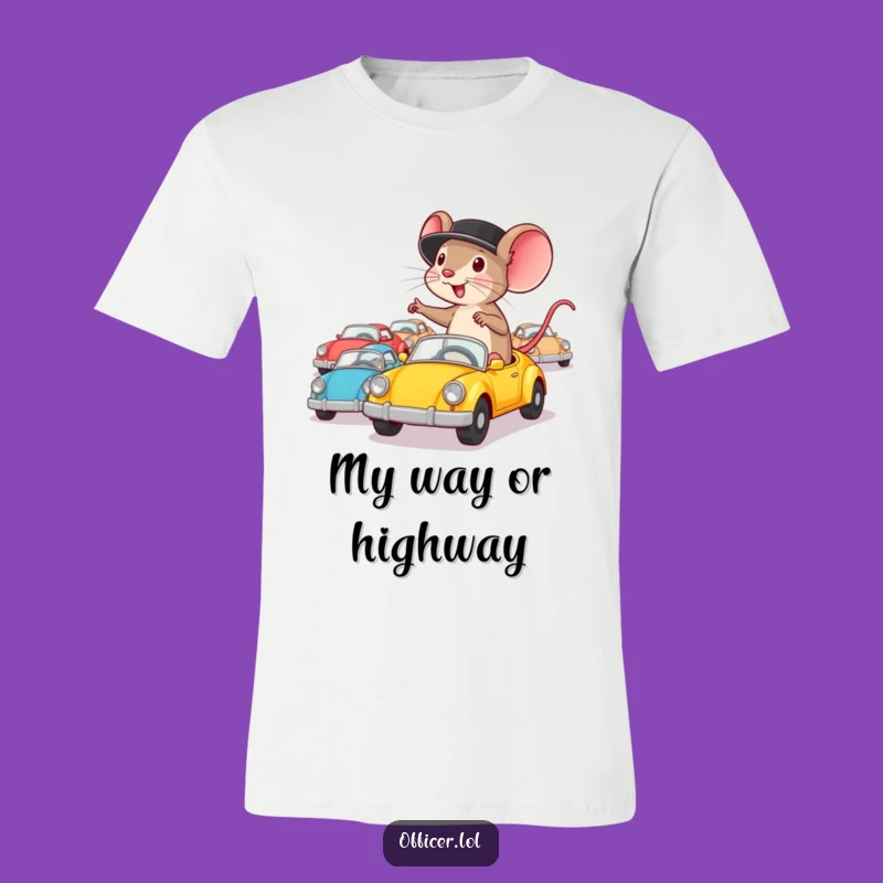 Funny Mouse Director Shirt: Determined Driver Tee for Motivational Gifts