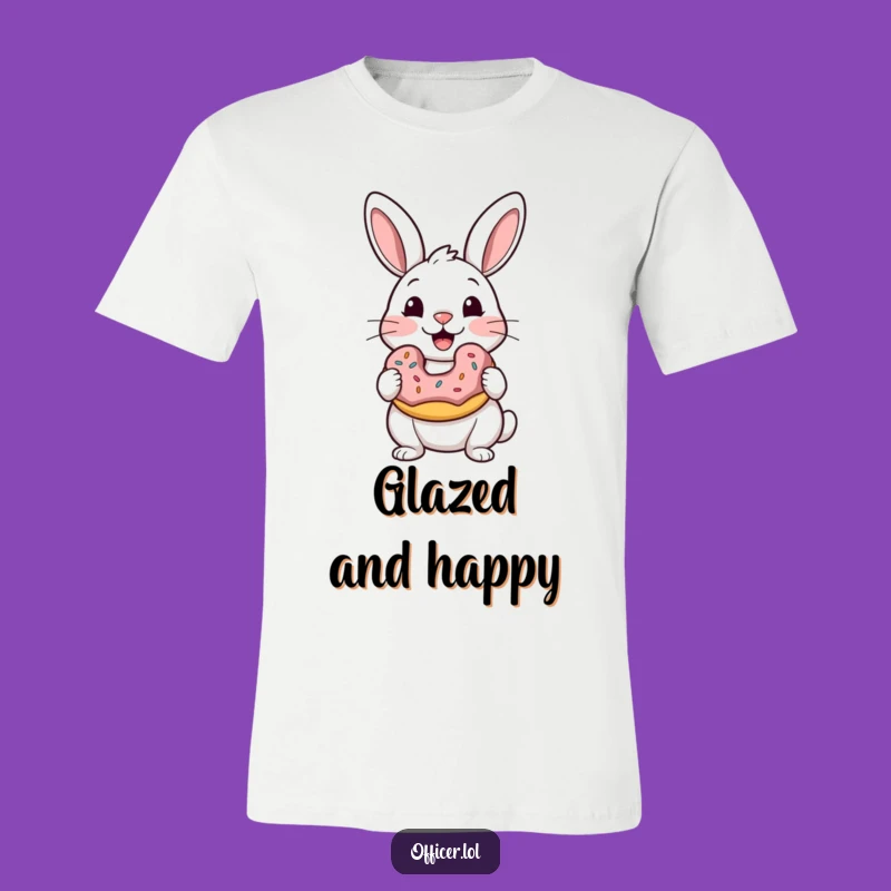 Funny Rabbit Donut T-Shirt: Hop into Happiness with Every Bite!