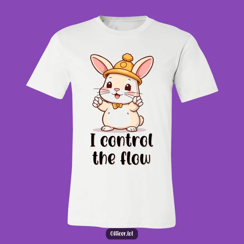 Funny Rabbit Traffic Tee: Playful Bunny Director Shirt, Your Go-To Funny Gift!