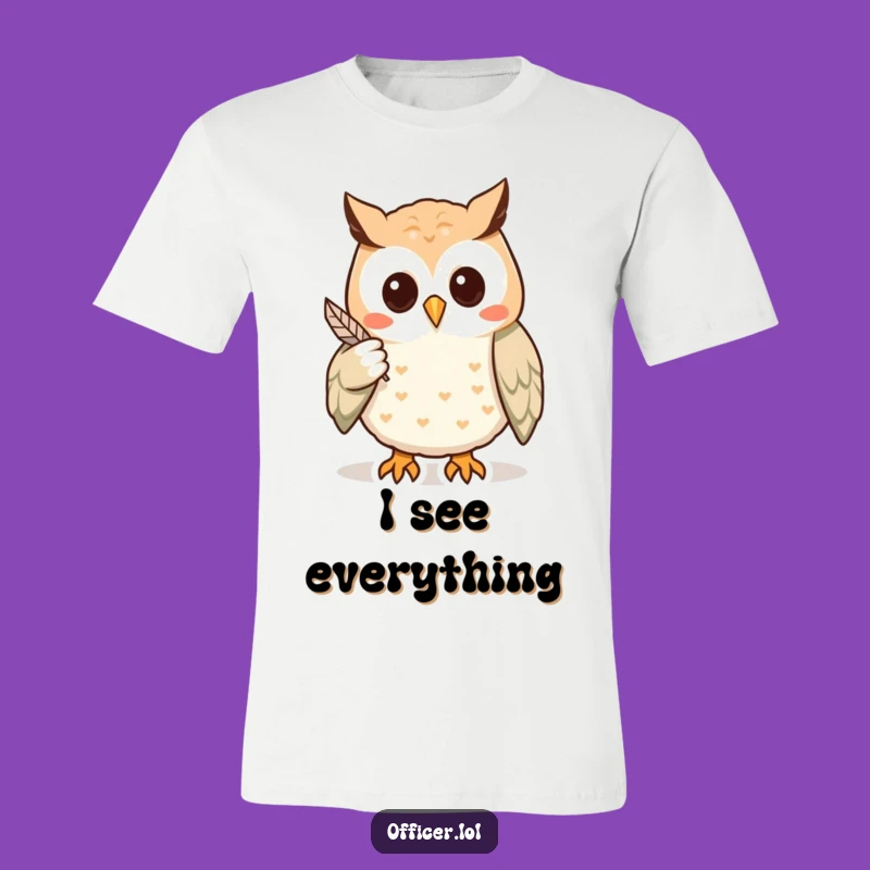Funny Owl Investigator Tee: Hilarious Shirt for Mystery Solvers