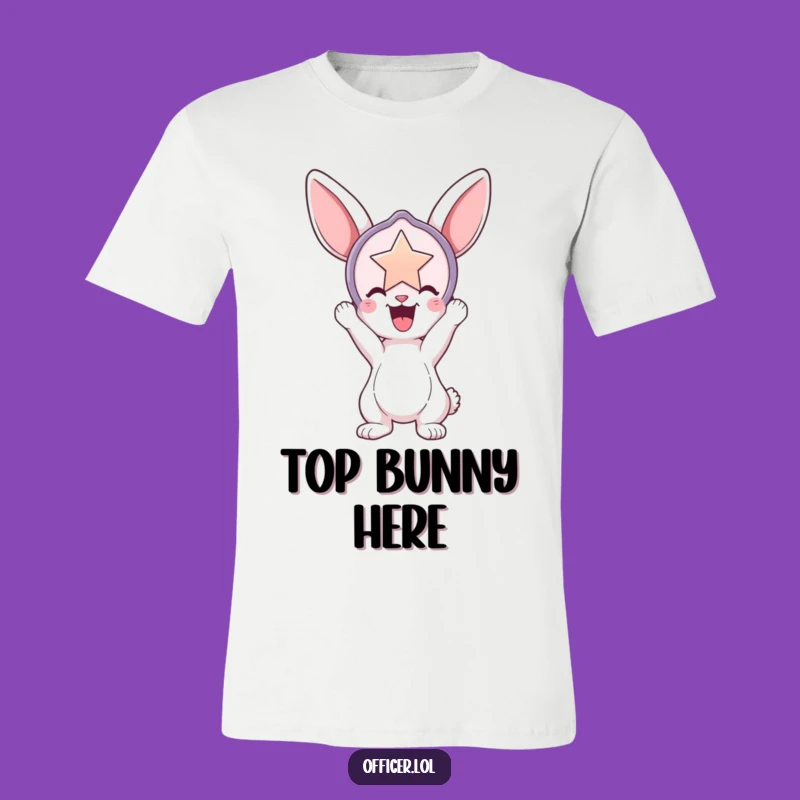Funny Bunny Badge T-Shirt: Heroic Design, Hilarious Style, Awesome Gift