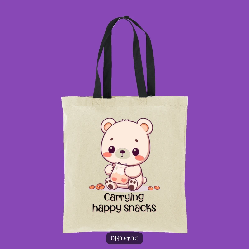 Funny Bear Cub Treat Tote Bag: Carry Goodies with This Sweet Cub