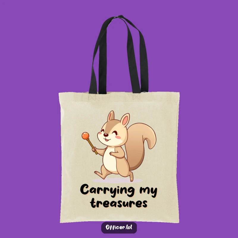 Funny Squirrel Marching Tote Bag: Baton Leader's Carry-All, Unique Funny Gift