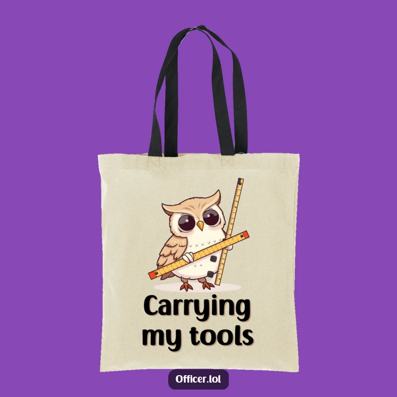 Funny Owl Measurement Tote Bag: Carry Logic with This Wise Bird